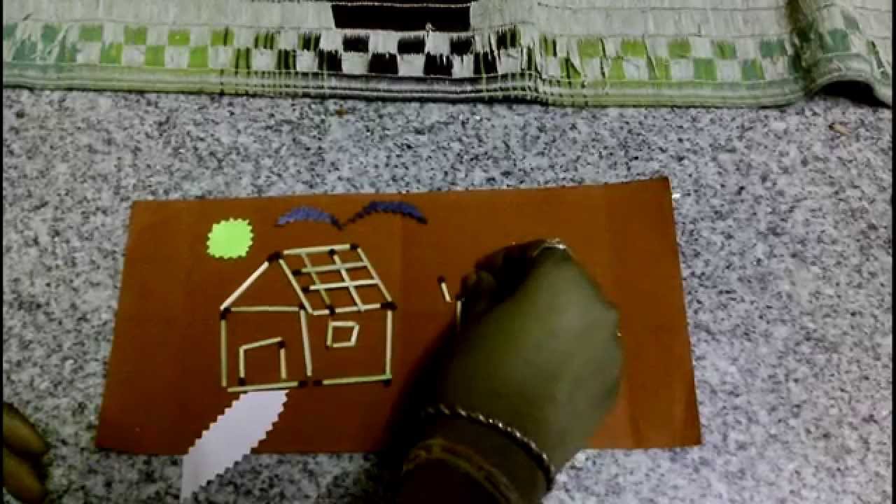 Match stick crafts how to build a house YouTube