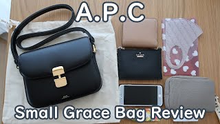 I got this APC Grace Small (color Vino = wine) as a substitute for the  Celine Classic box bag. First impressions in the comments. : r/handbags