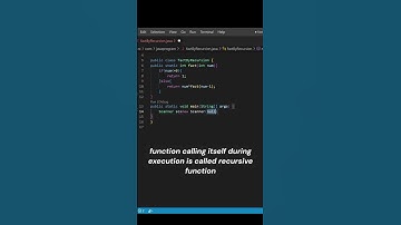#factorial #recursion #javaprograming #shorts #short #shorts_comedy #programming #coding #java
