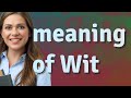 Wit | meaning of Wit