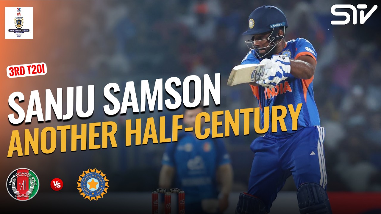 ⁣Sanju Samson Hits 50 In Style 🔥 | Afghanistan vs India | Match 03 | T20I Series 2026 | M9N1K