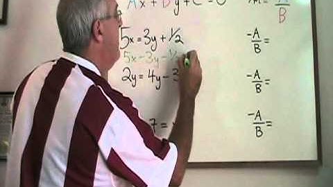 Find Slope With General Form