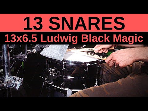 13x6.5 Ludwig Black Magic Snare Drum (Processed + Raw Comparison)