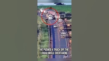 Truck Drives In Front of a Semi Truck