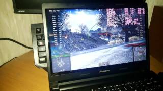 Ноутбук Lenovo IdeaPad S415 Touch, A4 5000, HD 8330 + HD 8500m, танки World of Tanks тест фпс.