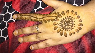 Easy Simple Mehndi design - cotton bud Mehendi design front hand - Arabic Mehndi Design