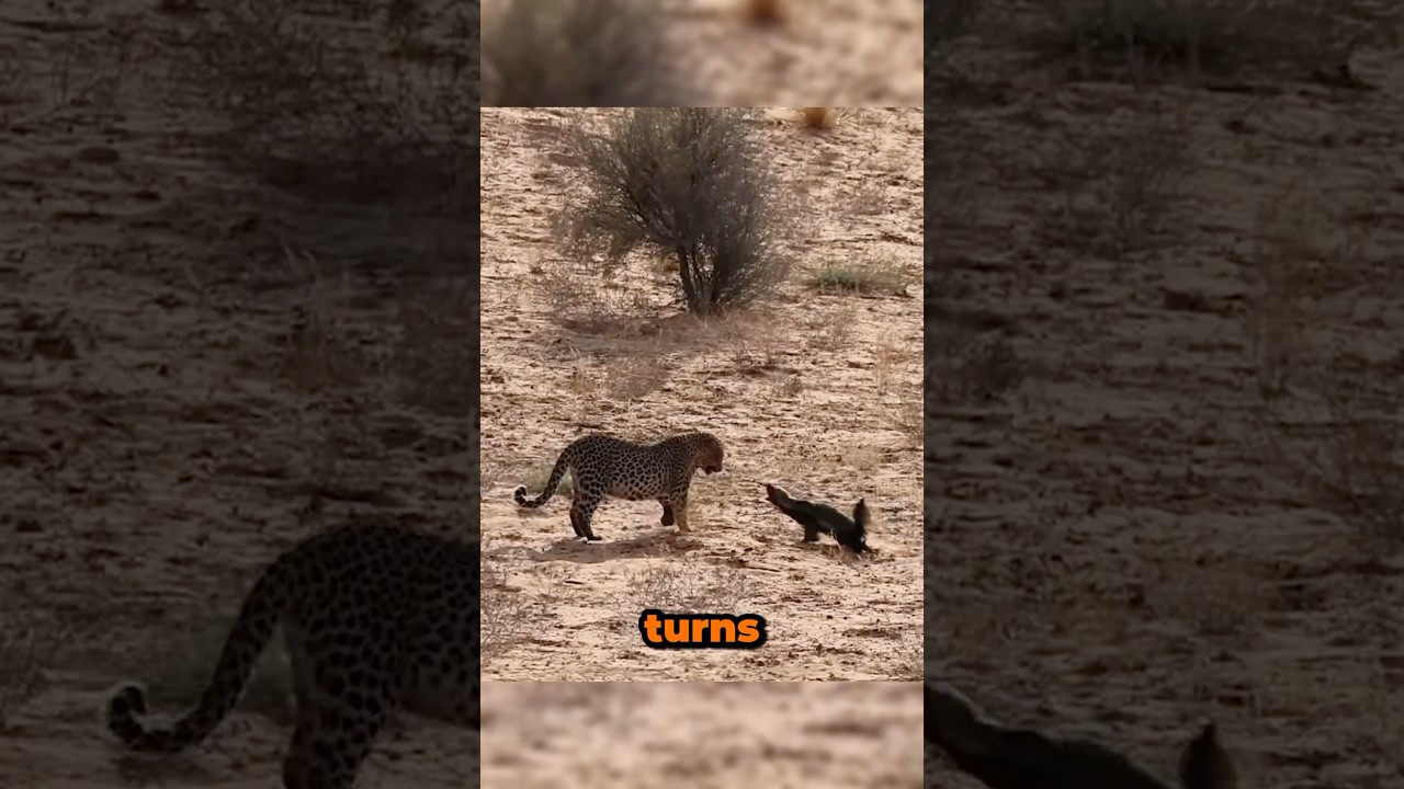 Brave Leopard Survives Honey Badger Attack 