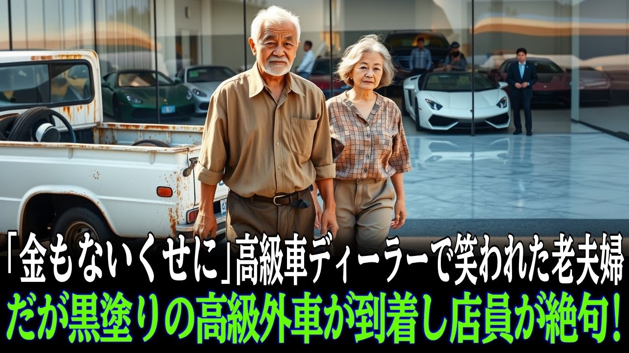 「金もないくせに」高級車ディーラーで笑われた老夫婦。しかし黒塗りの高級外車が到着し、店員たちは凍り付く！