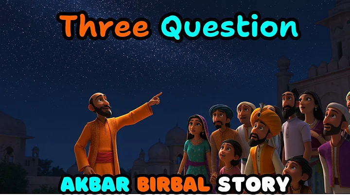 Akbar Birbal Moral story in English | Three Questions  | Kids Animated Story #cartoon #moralstory