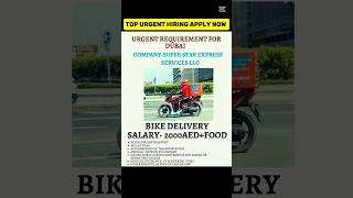 Dubai jobs 🇦🇪 | Bike Delivery 🏍 Boys Jobs | Ready visa | #dubaijobs #bikedelivery #deliveryjobs #job