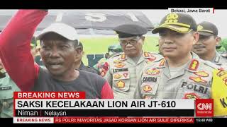 Dengar Suara Dentuman, Seorang Nelayan Beberkan Kecelakaan Lion Air JT-610