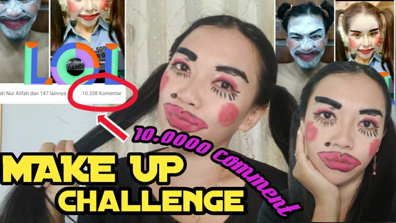 TANTANGAN MAKE UP 10.000 KOMENT JADI ORANG GILA ~Ayil Aulia