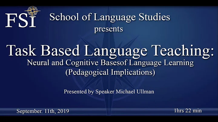 TBLT Speaker Series: Neurocognition in 2nd Languag...