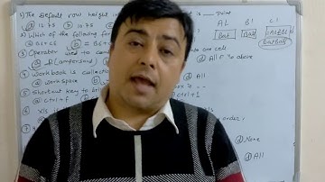 Excel Multiple choice questions solution part 2