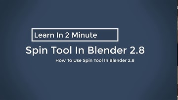 Spin Duplicate Tool In Blender 2.8 . How To Use Spin Duplicate Tool In Blender 2.8 . New Feature