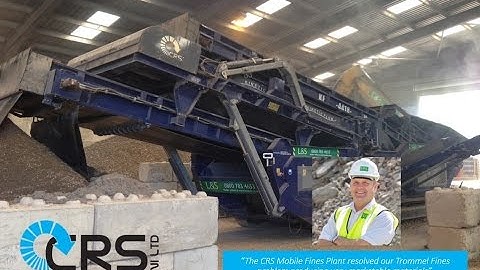 CRS Mobile Fines Recovery System at L&S Waste Management