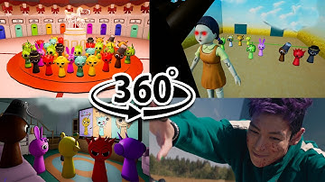 VR 360 Sprunki Dominates Squid Game Compilation!