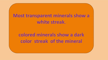 ENGINEERING GEOLOGY 2.6 UNIT 2 Physical properties COLOR STREAK HARDNESS