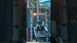 My morning as a young dad before work 😎🤙 #pov #dad #family #toddlers #dailyvlog #park #bagelshop