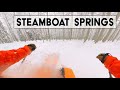 Steamboat springs first tracks  skiing deep powder on twilight  top to bottom