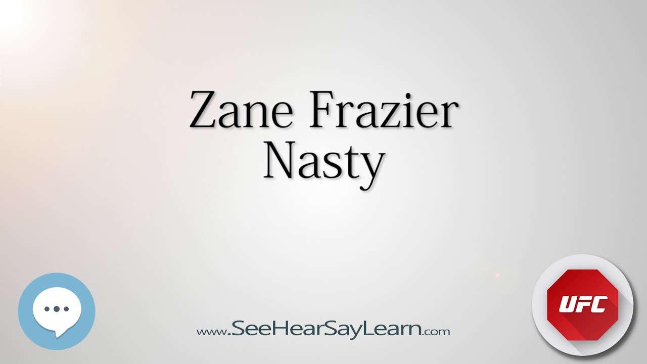 Zane Frazier UFC Fighter s Nicknames 🔊 YouTube