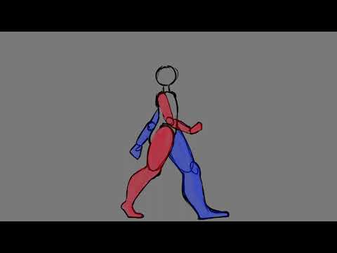 2D Walk cycle animation