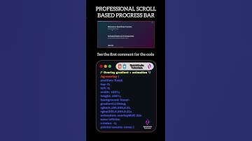 Professional Scroll Progress Bar | HTML, CSS & JavaScript Tutorial #css #coding #webdesign