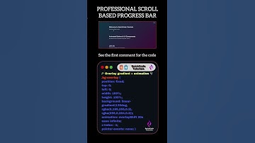 Professional Scroll Progress Bar | HTML, CSS & JavaScript Tutorial #css #coding #webdesign
