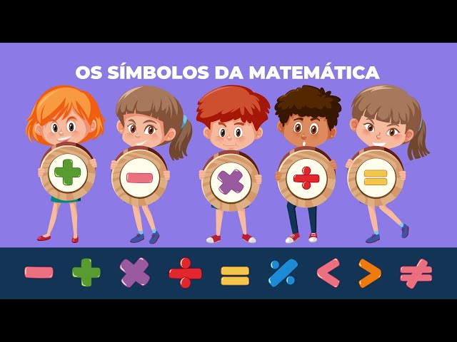Matemática símbolos maior, menor e igual para crianças, kids inglês e  português 