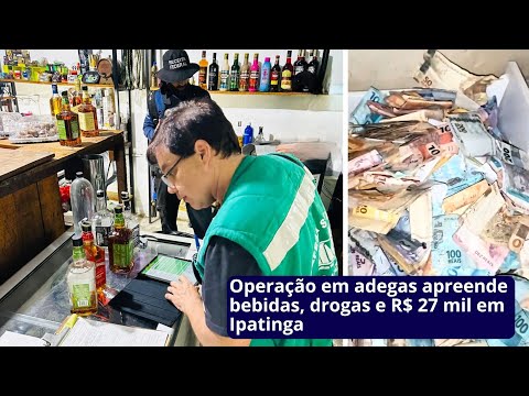Operação em adegas apreende bebidas, drogas e R$ 27 mil em Ipatinga