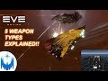 Eve Online's Five Weapon Types Explained!!