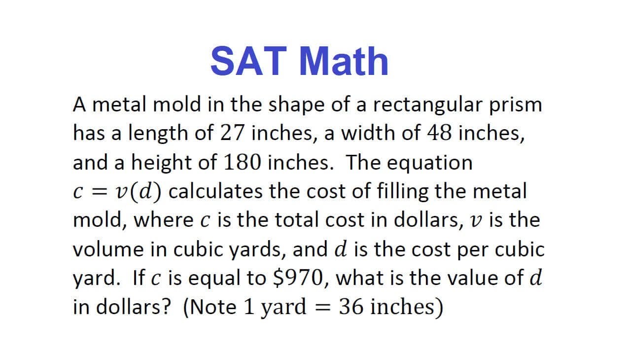 SAT Math - YouTube