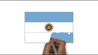HOW TO DRAW ARGENTINA FLAG