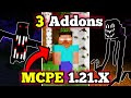 🔴 Los 3 MEJORES Addons de TERROR para MCPE 26.X 😱 | Addons TERRORIFICOS para BEDROCK! 😰