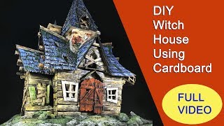 DIY A Witch's House Using Cardboard  Full Length Video