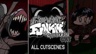 Friday Night Funkin': Vs. Cartoon Cat (DEMO) | ALL CUTSCENES by Keneth YT 22,372 views 2 years ago 4 minutes, 55 seconds