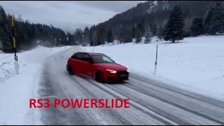 Audi RS3 is drifting in snow *RS Sound* Sport Exhaust