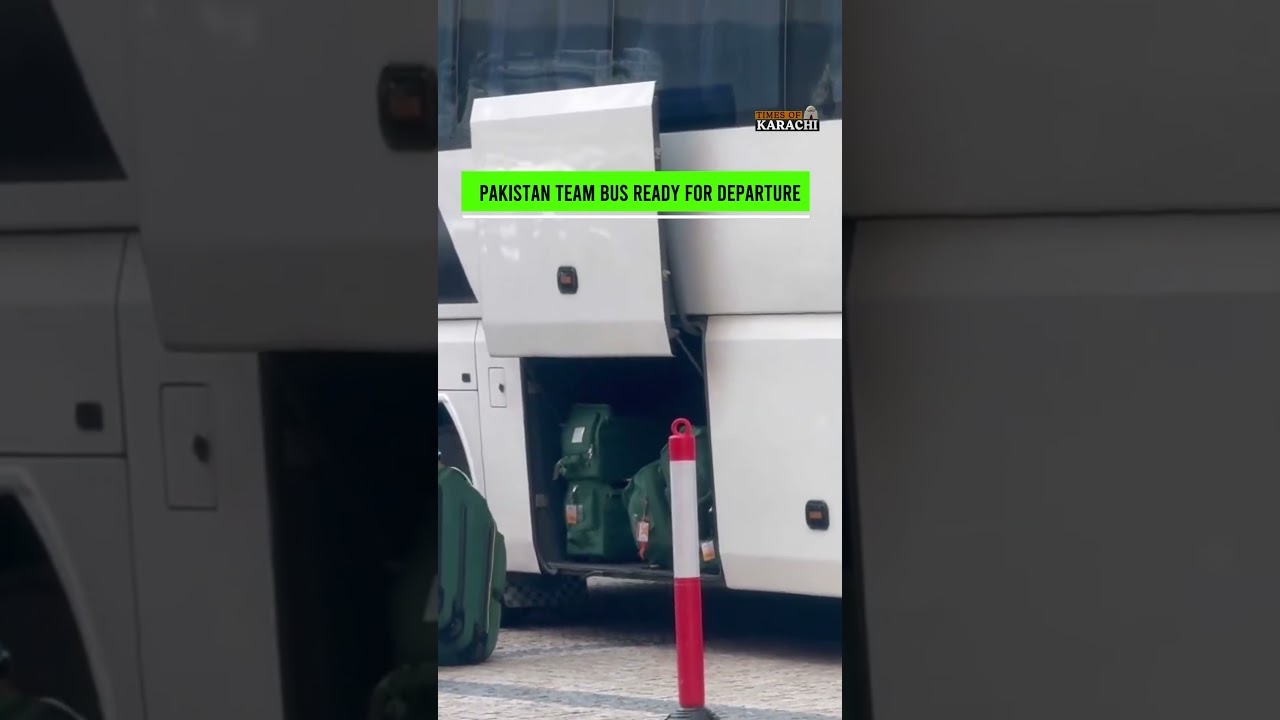 Pakistan's Team Bus Arrives at Hotrel Amid Match Uncertainty 