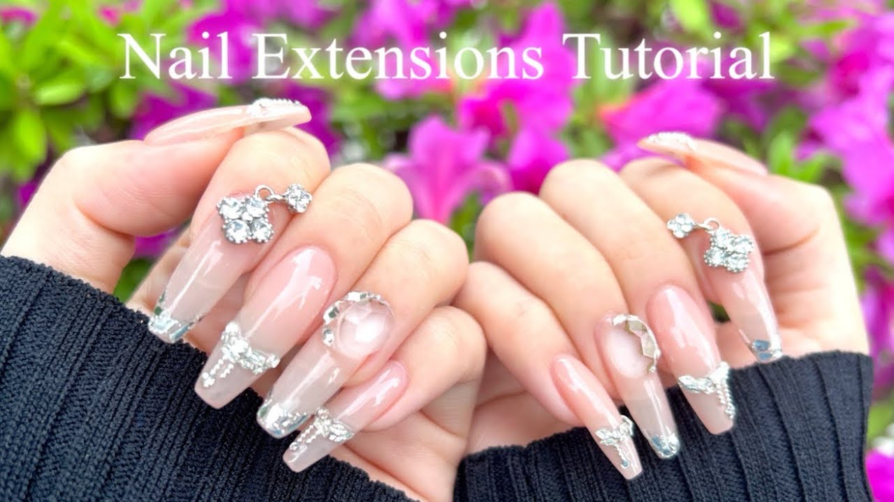 【セルフネイル】チップ長さ出しのやり方とオフの方法💅/ガラスフレンチネイル🪞✨/筆のお手入れ紹介/ASMR/韓国ネイル/ワンホンネイル/ジェルネイル