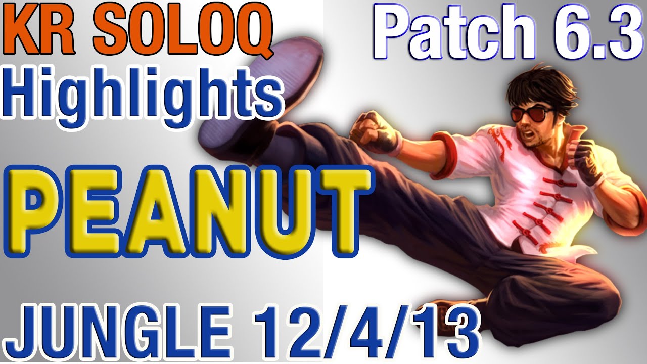 ROX Tigers Peanut - Lee Sin Jungle - S6 Kr LoL Master Highlights #48