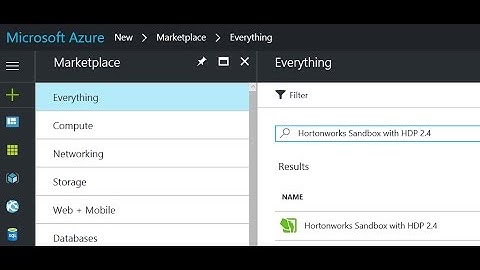Azure Virtual Machine w/ Hortonworks Sandbox