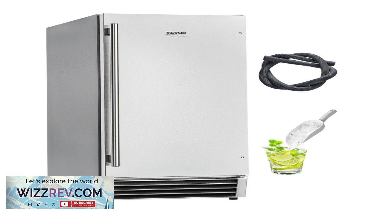 VEVOR Undercounter Built in Ice Maker 50 Lbs Day Under Counter Ice Maker Machine
