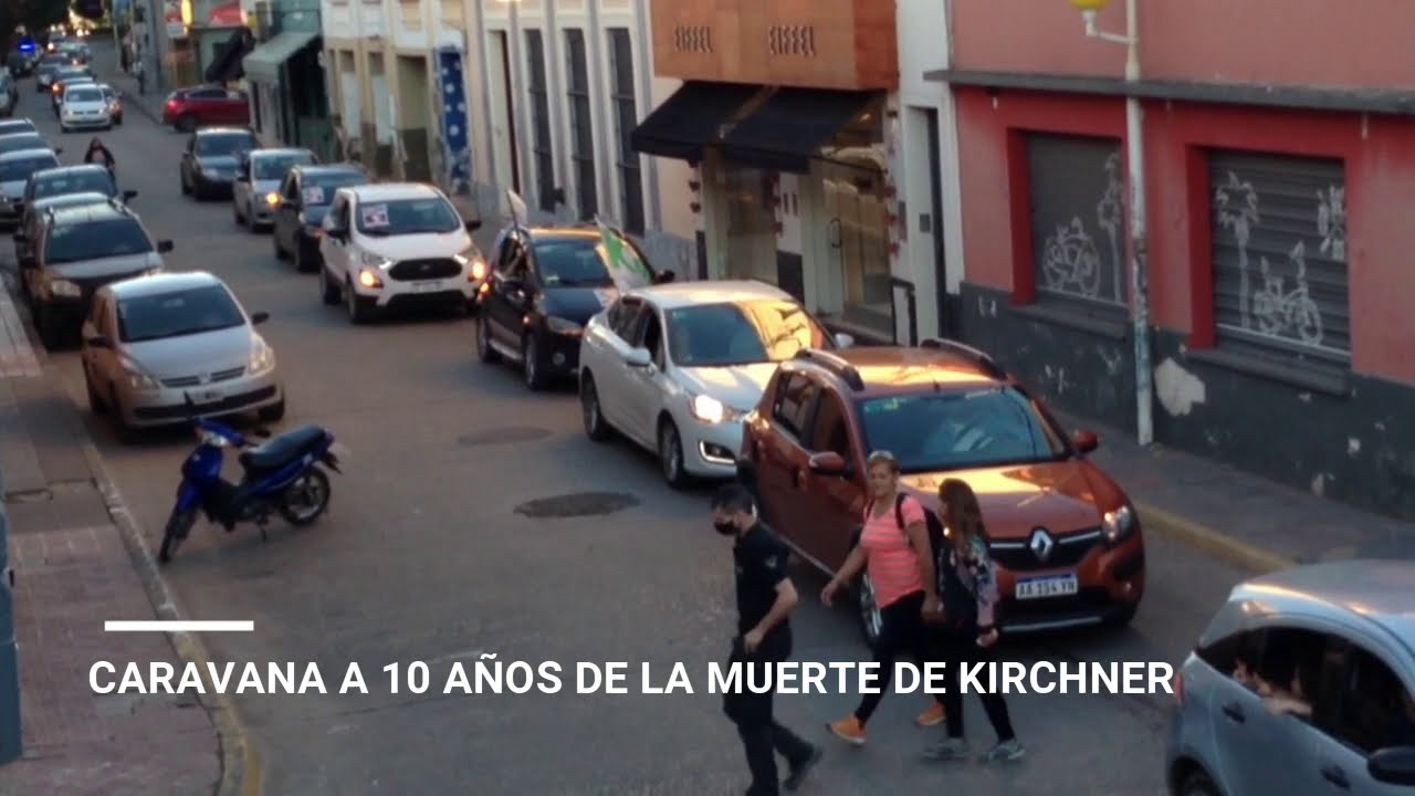Caravana a 10 años de la muerte de Néstor Kirchner - YouTube
