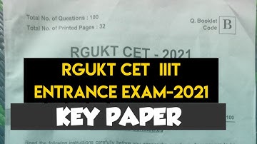 ap iiit entrance exam KEY PAPER,RGUKT CET