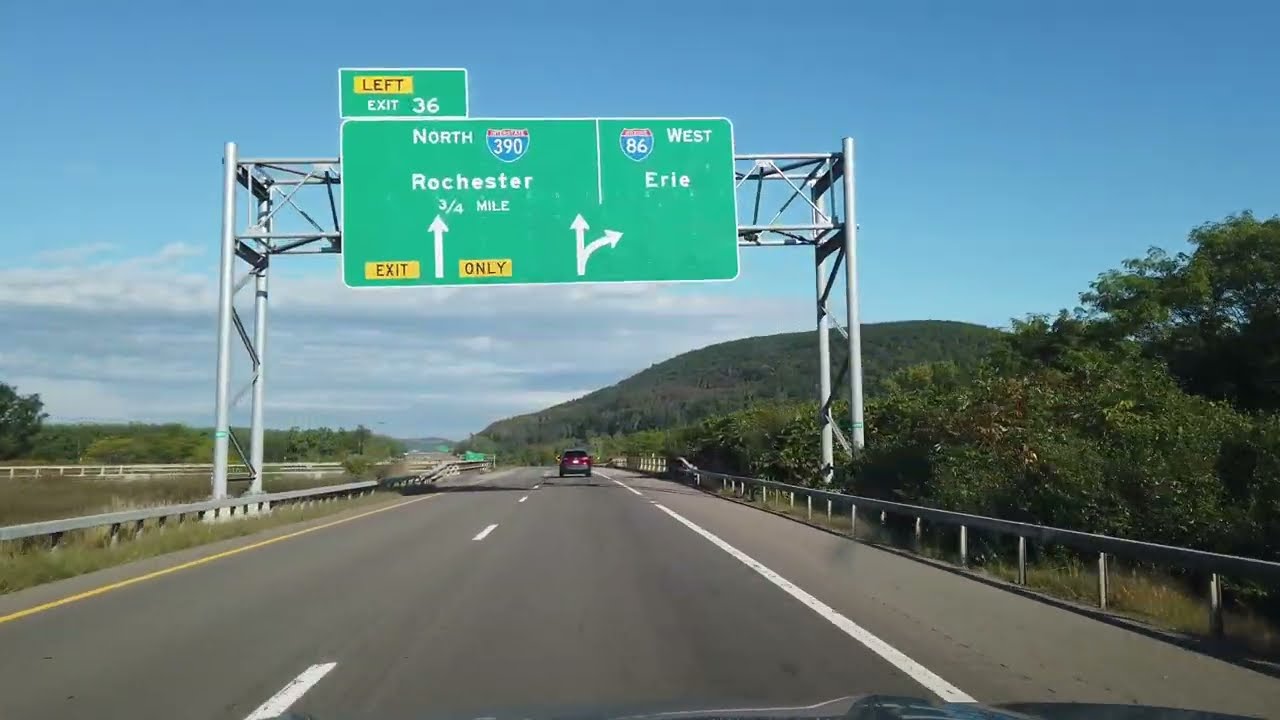 Interstate 86 (I-86) west | Southern Tier Expy | Corning to Bath, NY (Jct I-390)