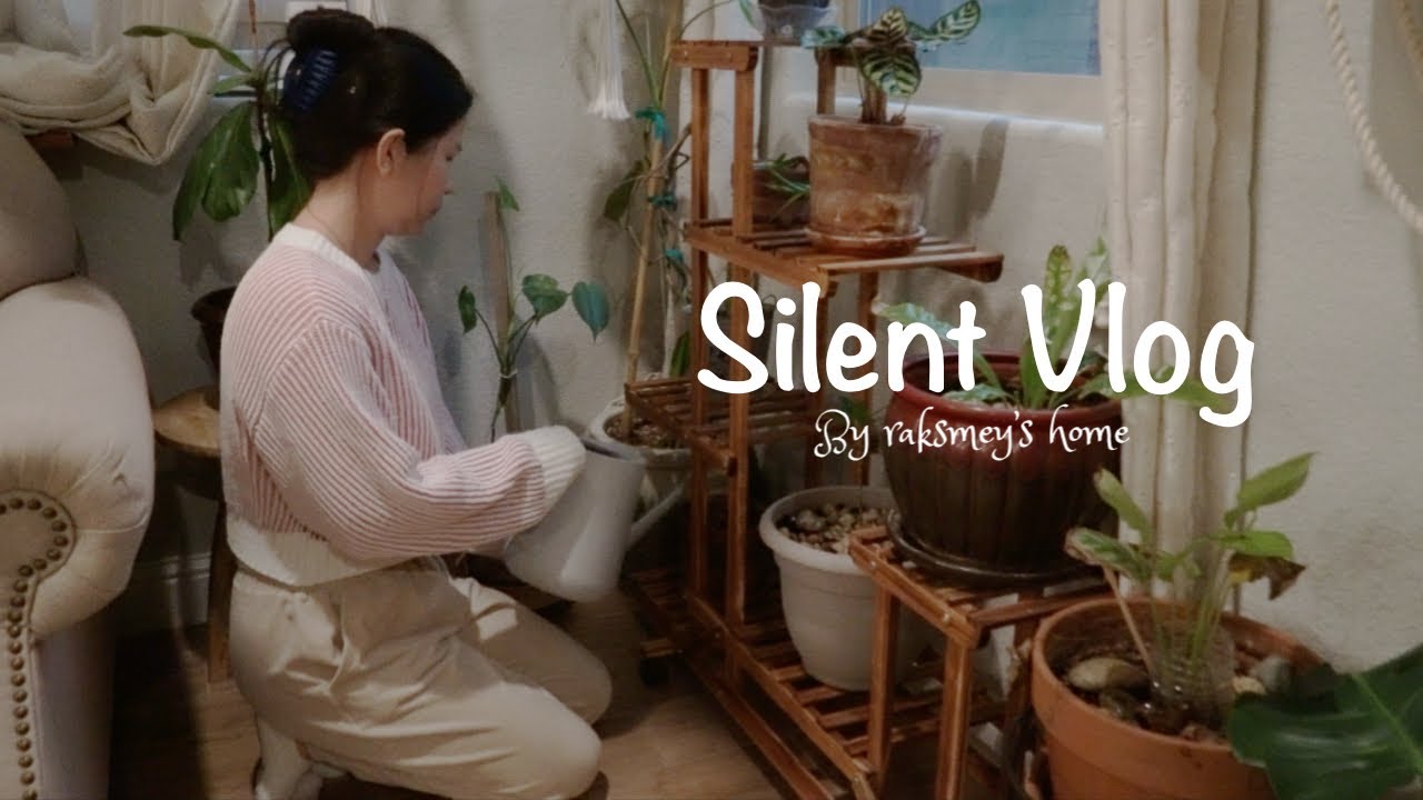 Silent Vlog | Indoor Plants Care | Slow living | Quiet Morning