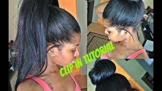 ✂High Ponytail and Bun with Clip ins ( No lumps!!)