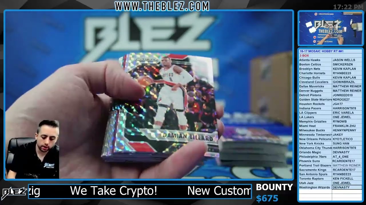 2016-17 Panini Mosaic Hobby NBA 3 Box Break #1 Random Team