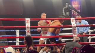 Lawrence King scores a devastating KO over Kevin Gustavo Brizuela on DMG boxing