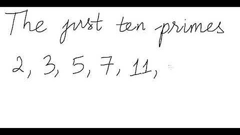 The First Ten Primes